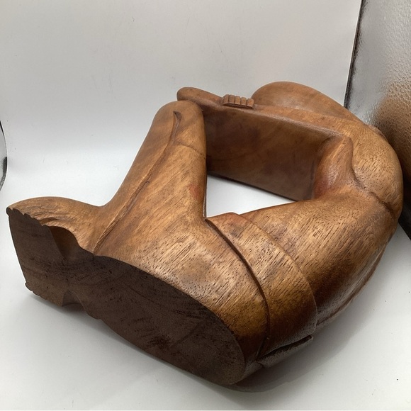 Vintage Abstract Wooden Sculpture of Women 10" Tall - Picture 7 of 7